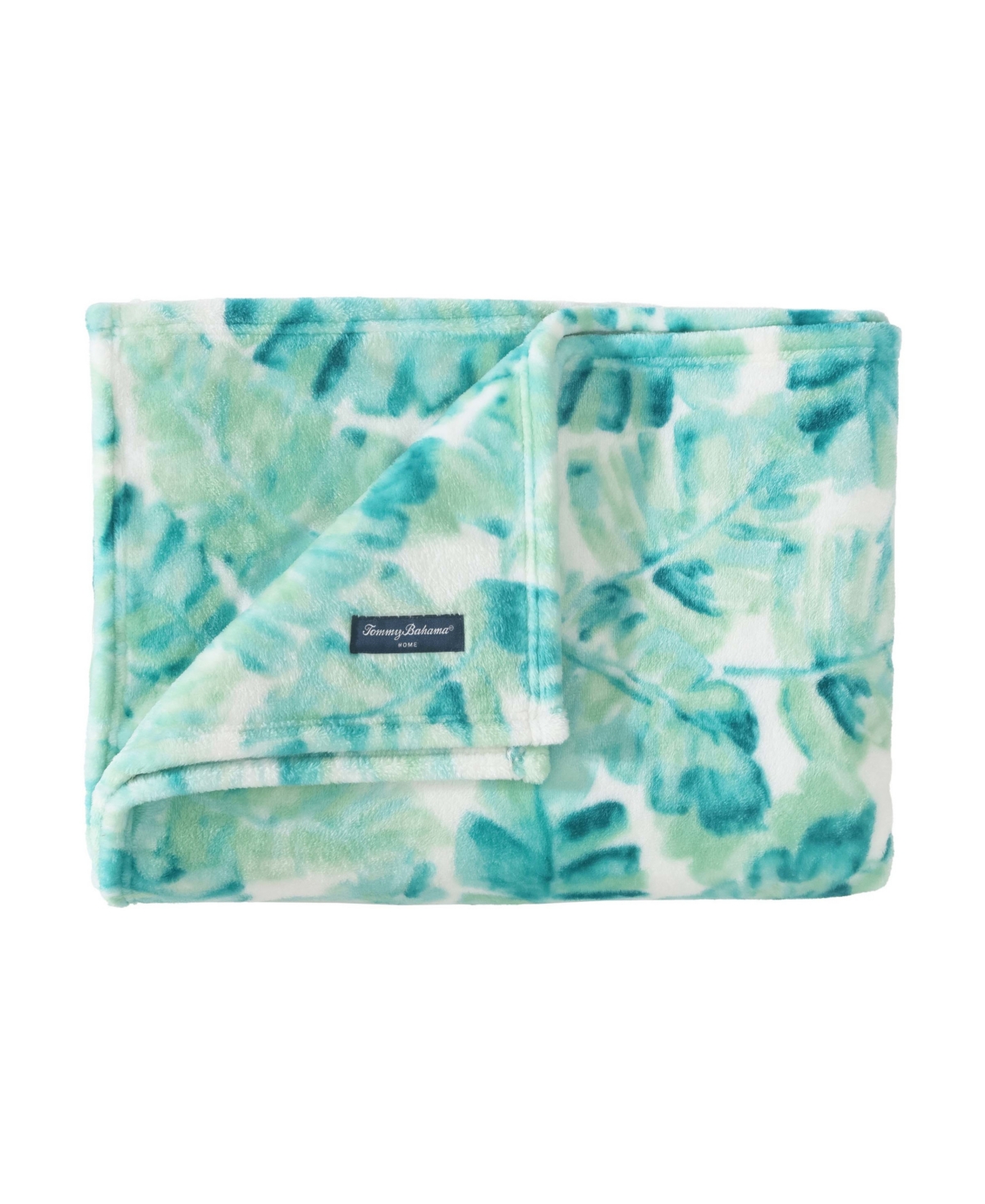 Tommy Bahama Home Ultra Soft Plush Fleece Throw, 70" X 50" In Green