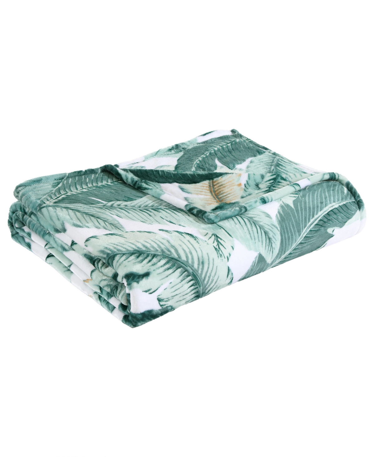 Tommy Bahama Home Classic Palms Ultra Soft Plush Fleece Blanket, Twin In Key Largo Green