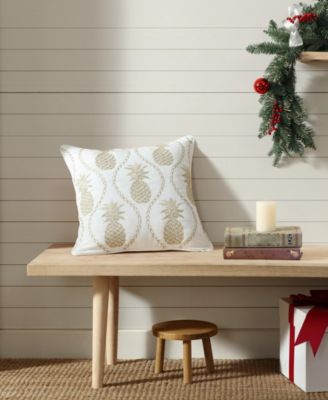 Pineapples Felt Decorative Pillow, 20" x 20"