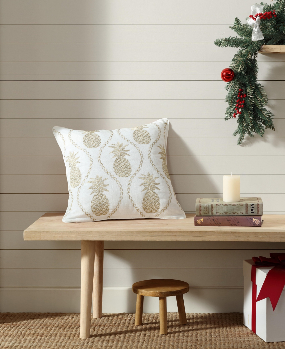 Tommy Bahama Home Pineapples Felt Decorative Pillow, 20