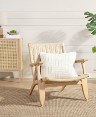 Chain Basket Knit Decorative Pillow, 20" x 20"