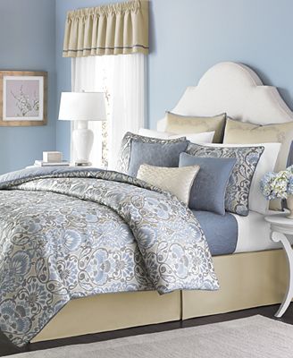 CLOSEOUT! Martha Stewart Collection Amora 22-Piece Queen Comforter Set, Only at Macy&#39;s - Bed in ...