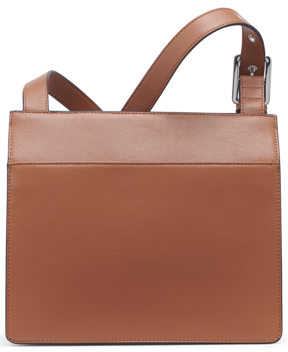 Shop Calvin Klein Havana Flap Small Messenger Bag In Caramel