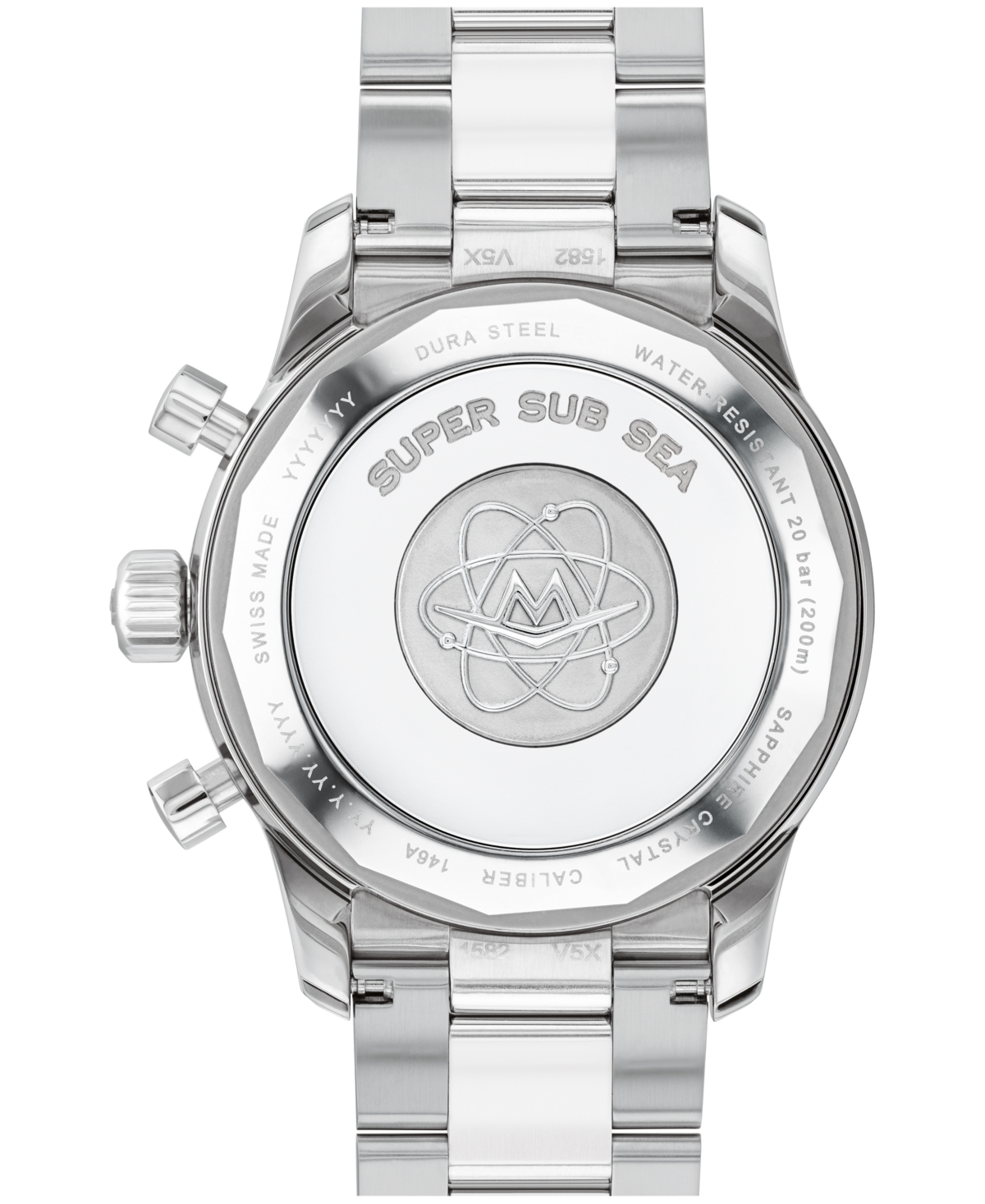 Movado Men's Super Sub Sea Alta Swiss Automatic-chronograph Dura Steel 904l Watch, 43mm In Silver-tone