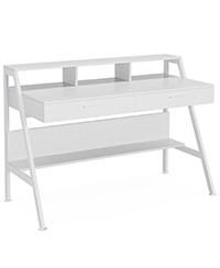 47 inch Computer & Office Writing Desk with Storage Shelf,Drawers & Monitor Stand Riser for Home Office Use