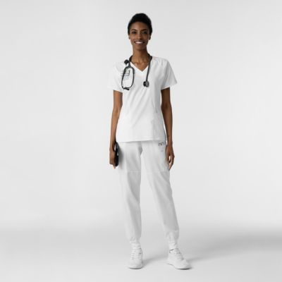 Plus Size W123 Comfort Waist Cargo Jogger Scrub Pant