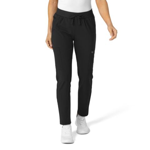Женские брюки Wink W123 Flex-n-Reach Track Scrub Pant Regular, цвет: Чёрный