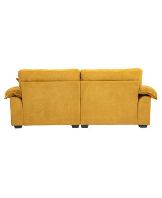 1 Count Chenille fabric Loveseat & Recliner with Pillows