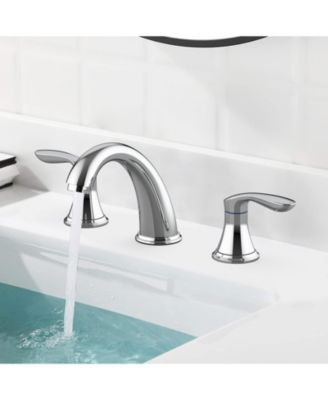 Bathroom Sink Faucet,Widespread Chrome Bathroom Faucet 3 Hole