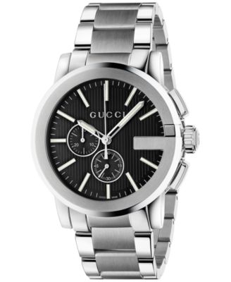 gucci stainless steel analog bracelet watch