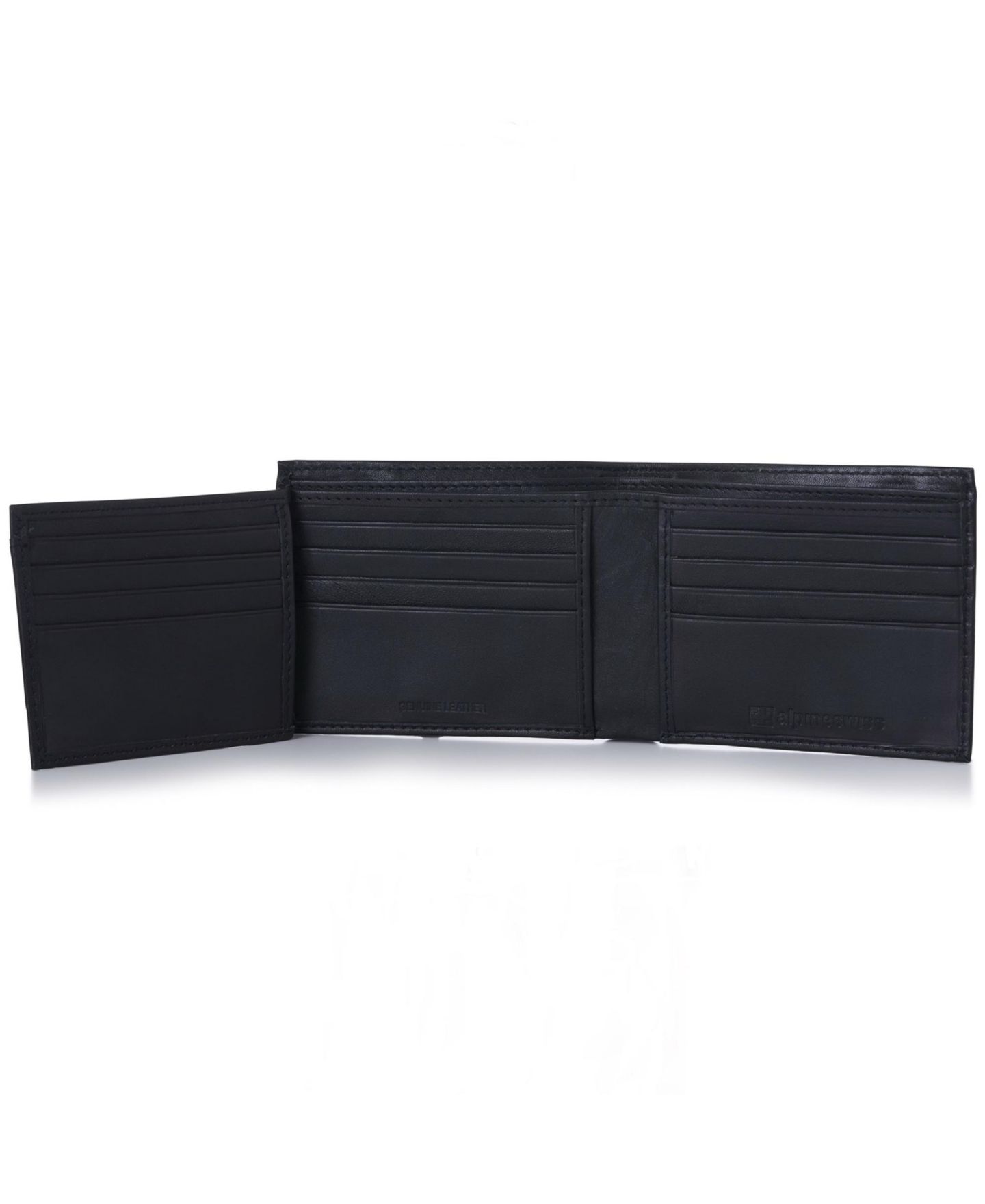 Мужской кошелёк Alpine Swiss Wallet Trifold Bifold Billfolds to choose from Genuine Leather, цвет: Flip-Out Hybrid — фото 2