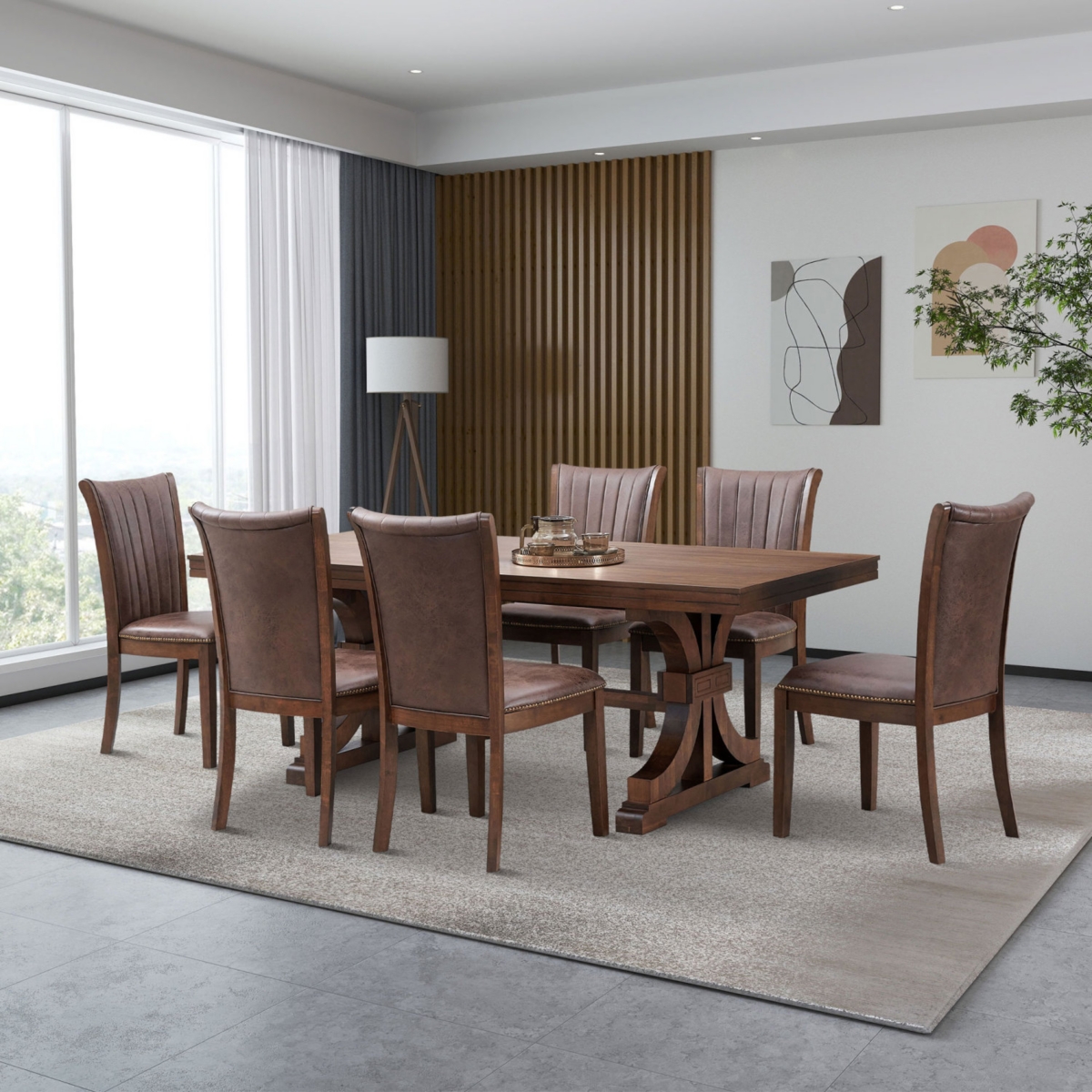 Streamdale Furniture Wooden Dining Chairs Set of 2, Modern Fabric Upholstered Kitchen Side Chairs,Mid Century Modern Kitchen Chairs with Open Back Far
