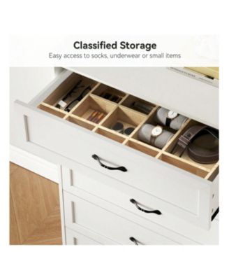 Modern 5 Drawers Dresser, Chest Of Drawers Closet Organizers And Storage Clothes, Modern Dressers For Closet Living Room, Kids Bedroom (5 Drawers Dresser)