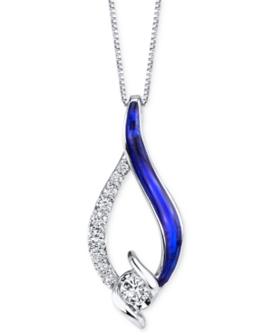 image of Sirena Jeans Diamond Pendant Necklace (1/4 ct. t.w.) in 14k White Gold