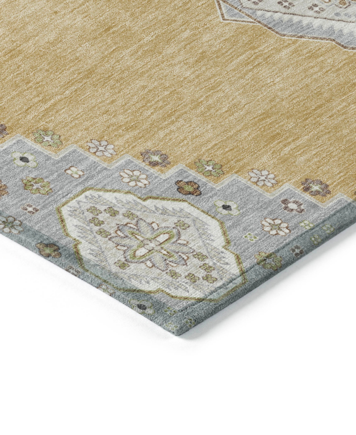 Addison Chantille Machine Washable Acn1014 8'x10' Area Rug In Gold