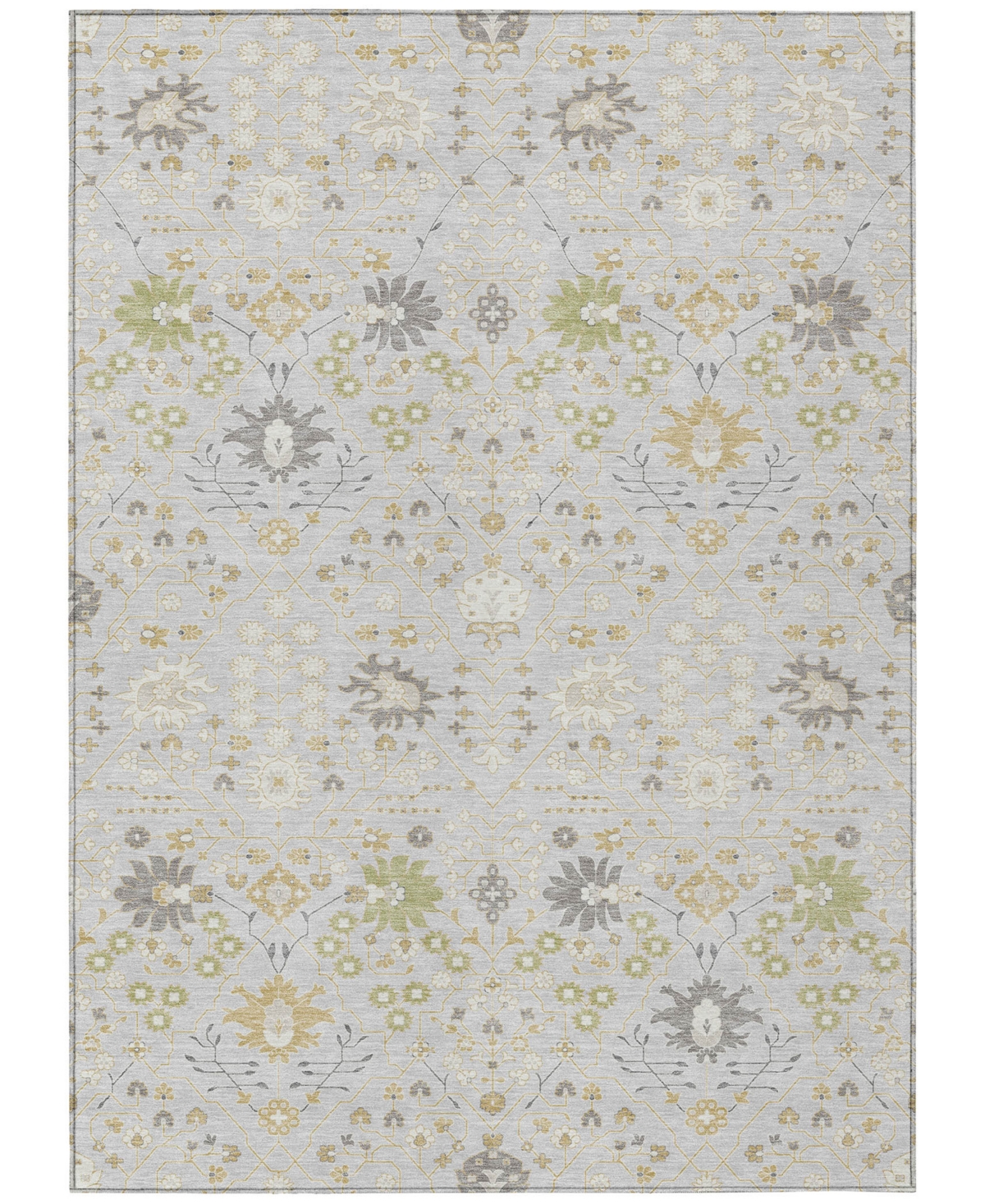 Addison Chantille Machine Washable Acn1009 5'x7'6" Area Rug In Silver