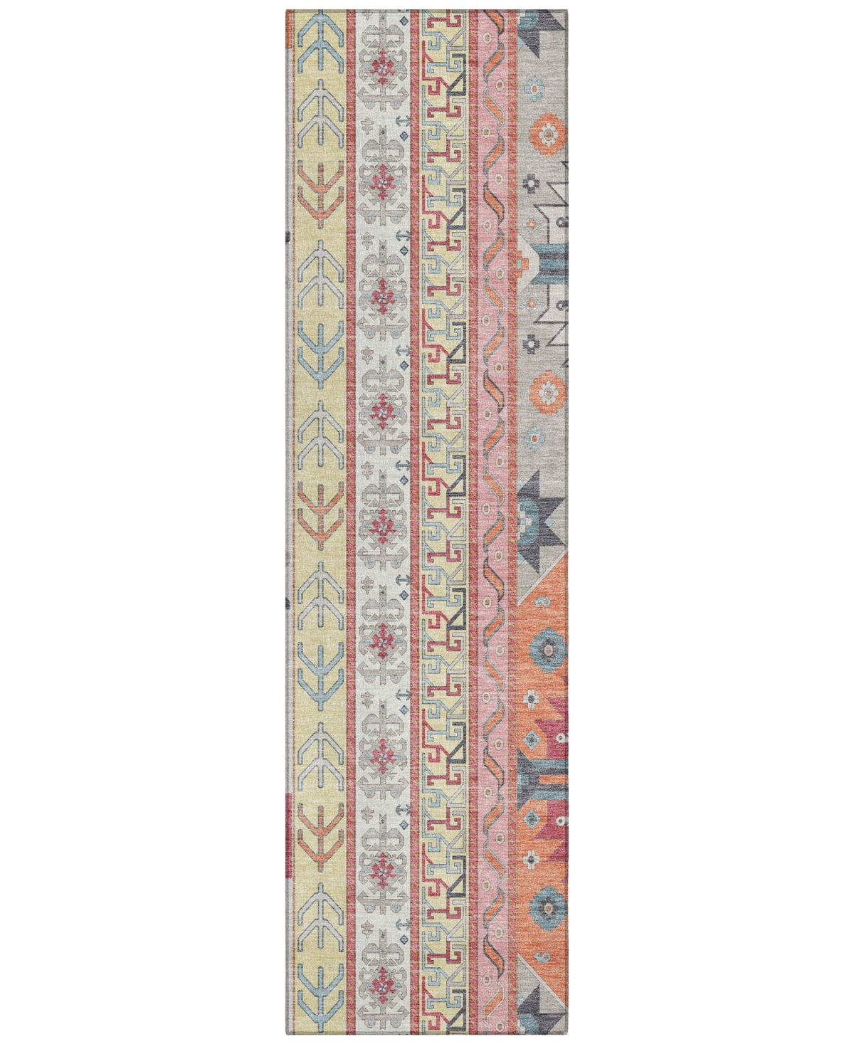 Addison Chantille Machine Washable Acn1015 2'3"x7'6" Runner Area Rug In Ivory