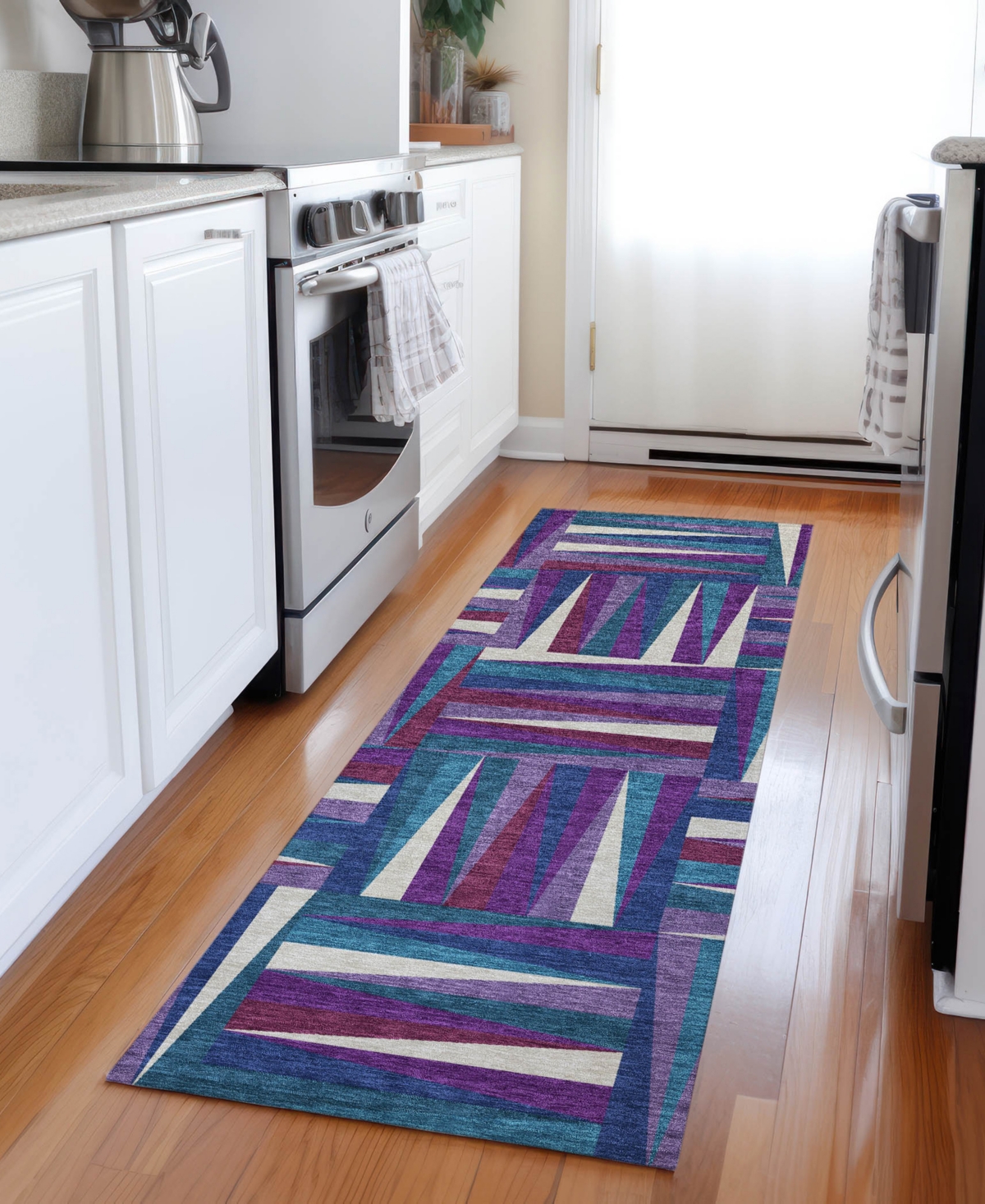 Addison Chantille Machine Washable Acn1012 2'3"x7'6" Runner Area Rug In Purple