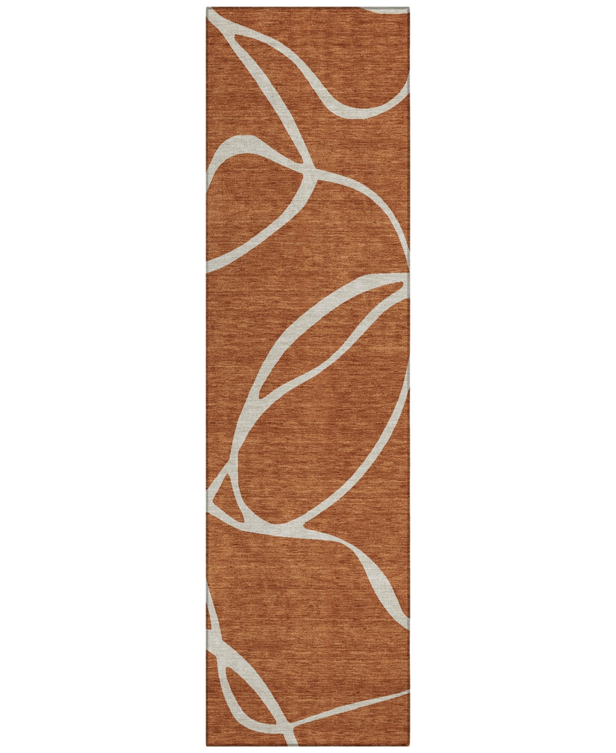 Addison Chantille Machine Washable Acn999 2'3"x7'6" Runner Area Rug In Paprika