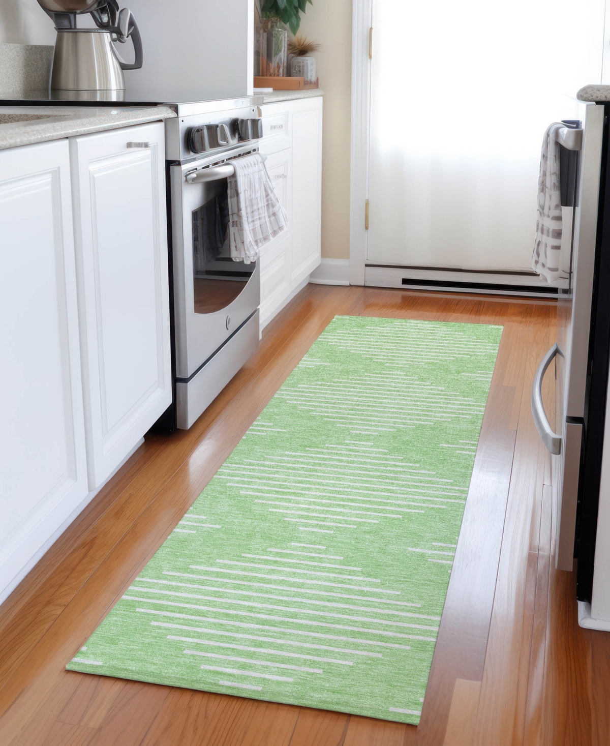 Addison Chantille Machine Washable Acn1016 2'3"x7'6" Runner Area Rug In Mint