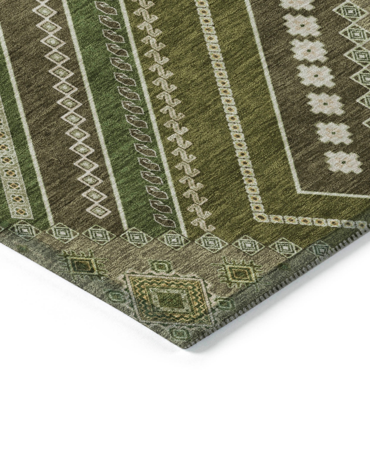 Addison Chantille Machine Washable Acn1010 2'3"x7'6" Runner Area Rug In Olive