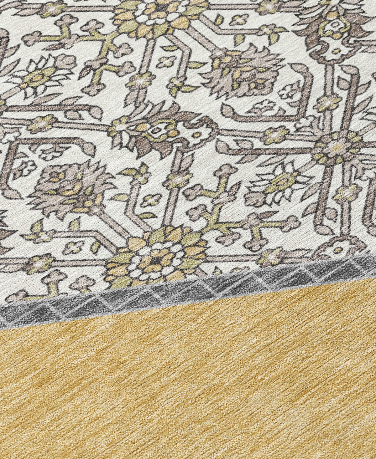 Addison Chantille Machine Washable Acn1011 2'3"x7'6" Runner Area Rug In Gold