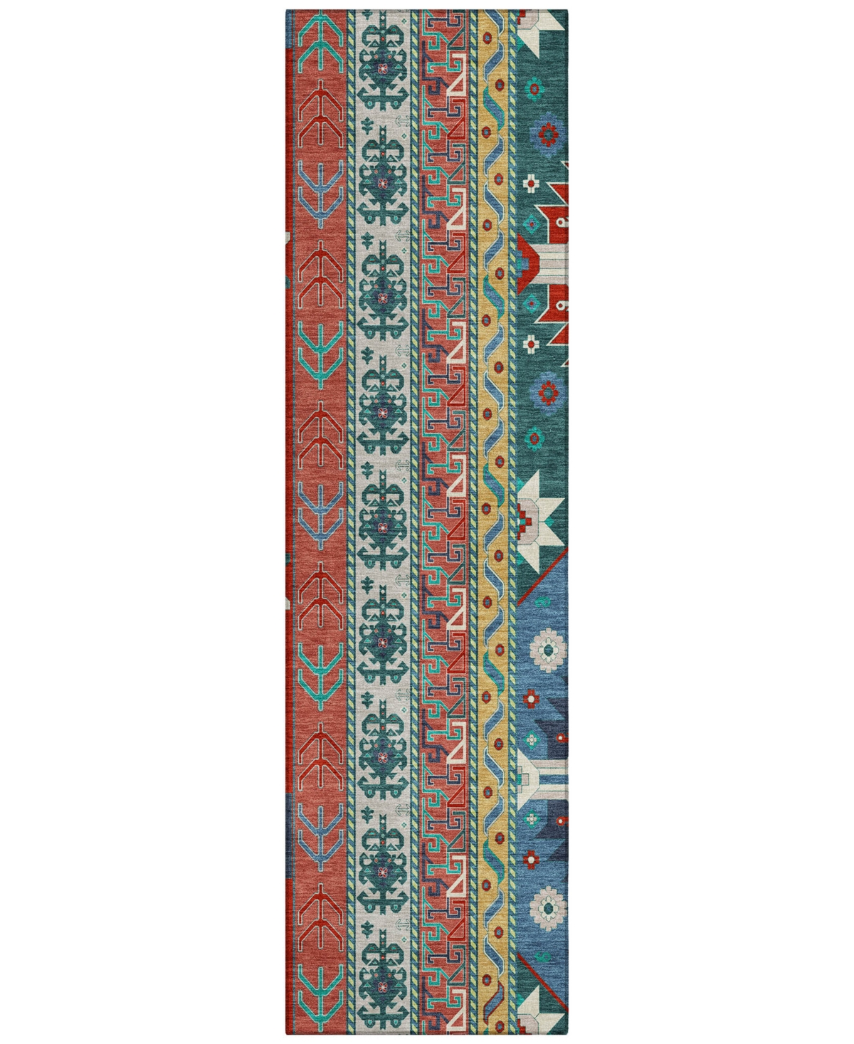 Addison Chantille Machine Washable Acn1015 2'3"x7'6" Runner Area Rug In Red