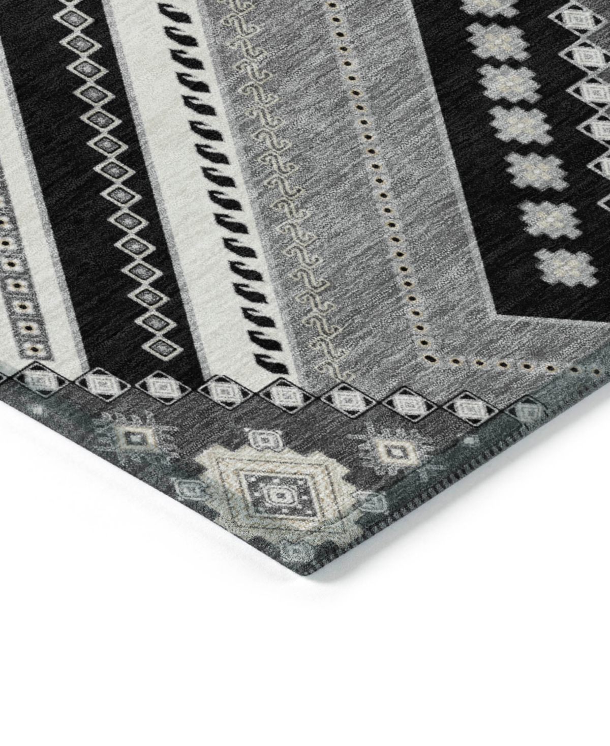 Addison Chantille Machine Washable Acn1010 2'3"x7'6" Runner Area Rug In Black