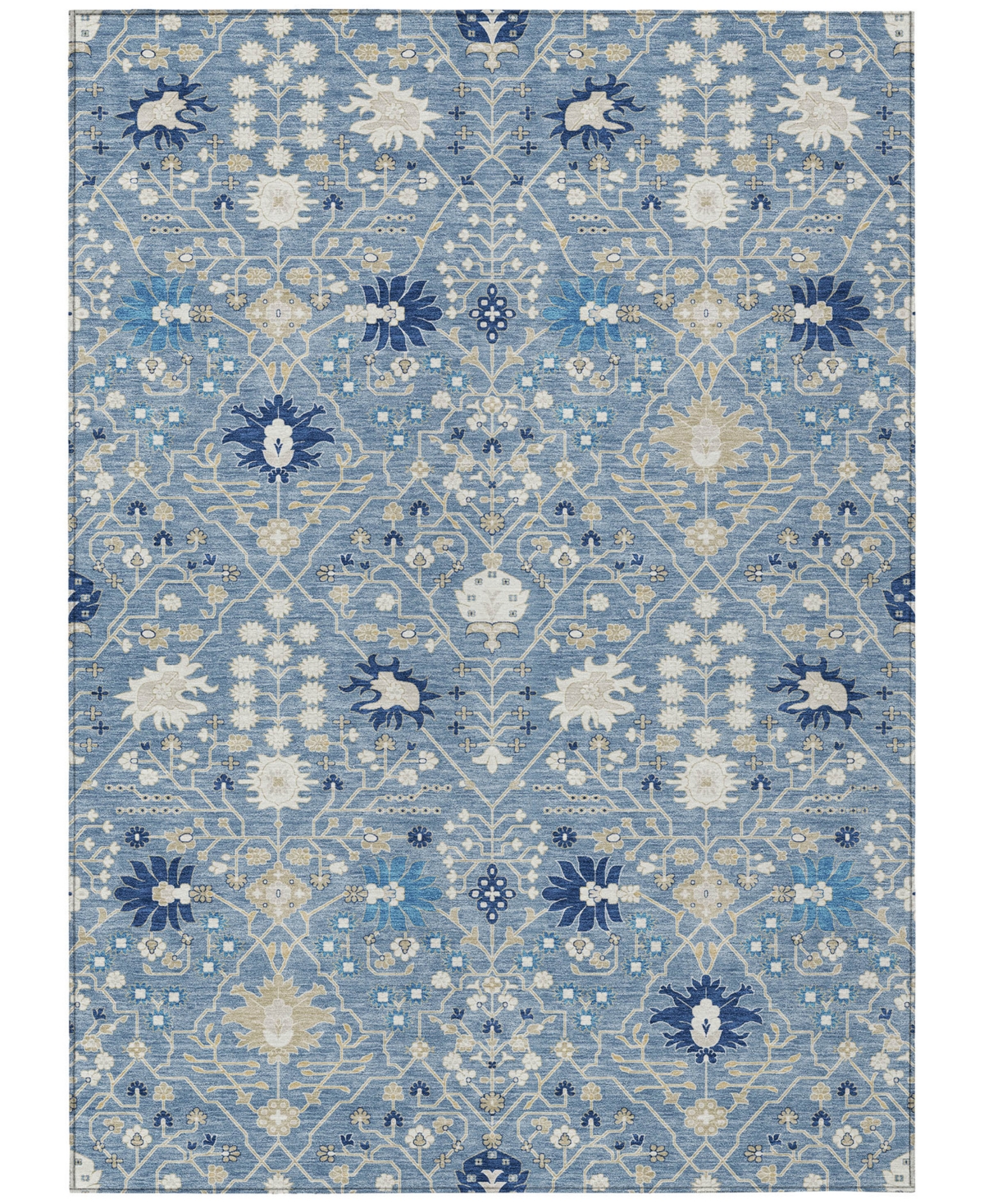 Addison Chantille Machine Washable Acn1009 10'x14' Area Rug In Denim