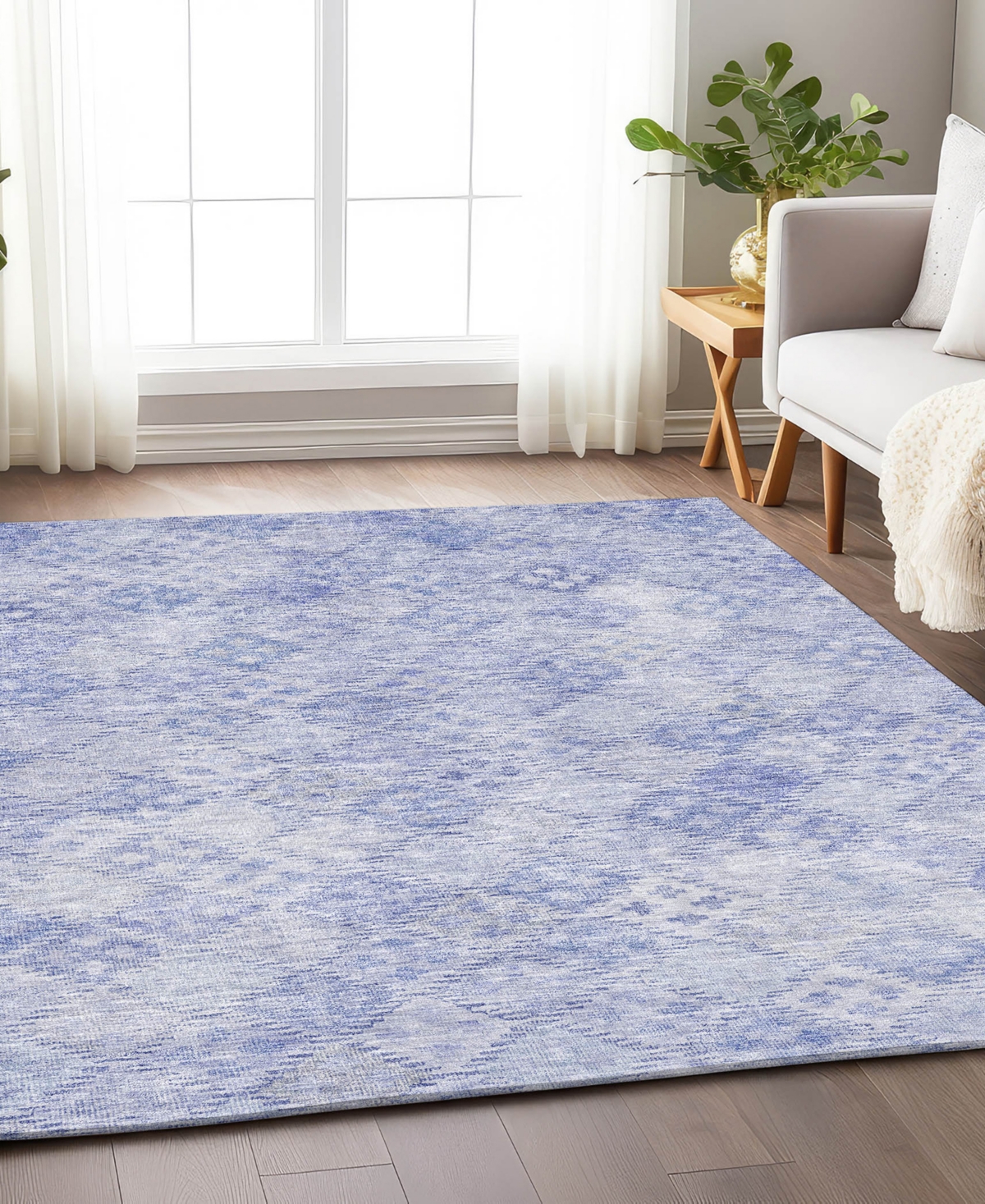 Addison Chantille Machine Washable Acn1081 9'x12' Area Rug In Mist