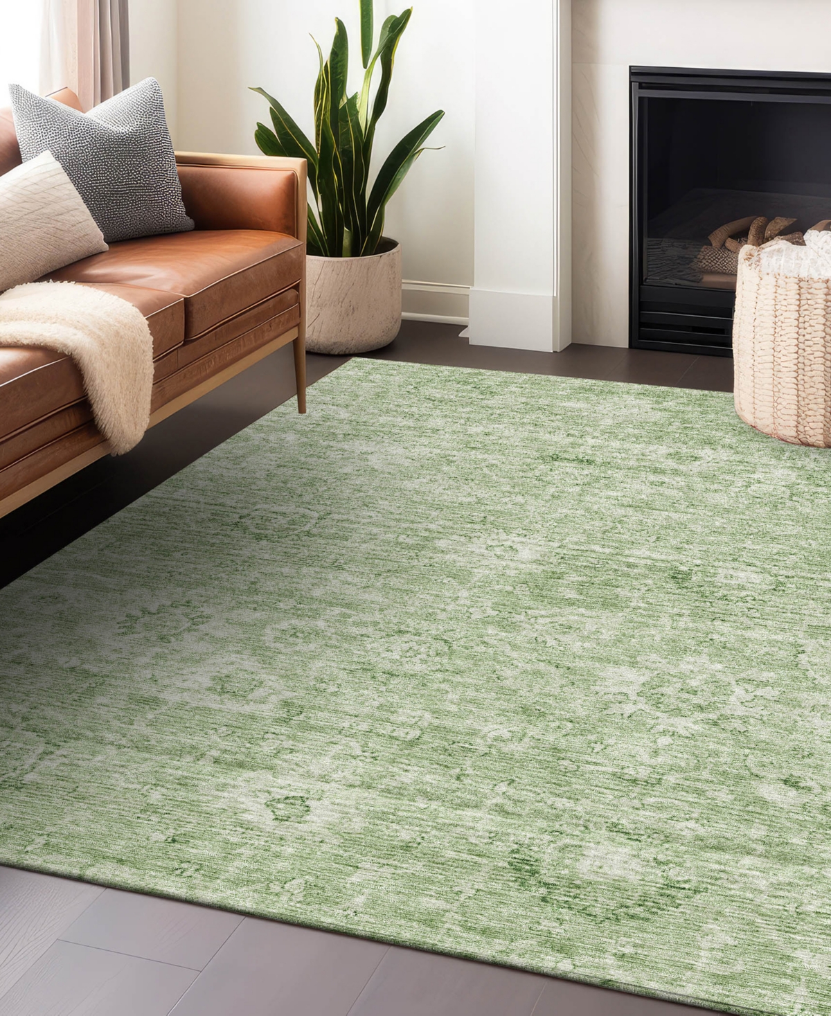Shop Addison Chantille Machine Washable Acn1089 3'x5' Area Rug In Grass