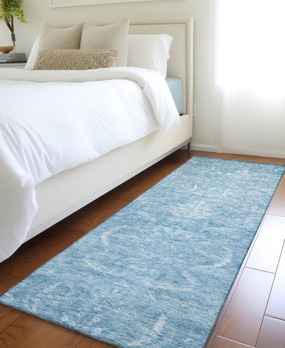 Addison Chantille Machine Washable Acn1083 2'3"x7'6" Runner Area Rug In Mist