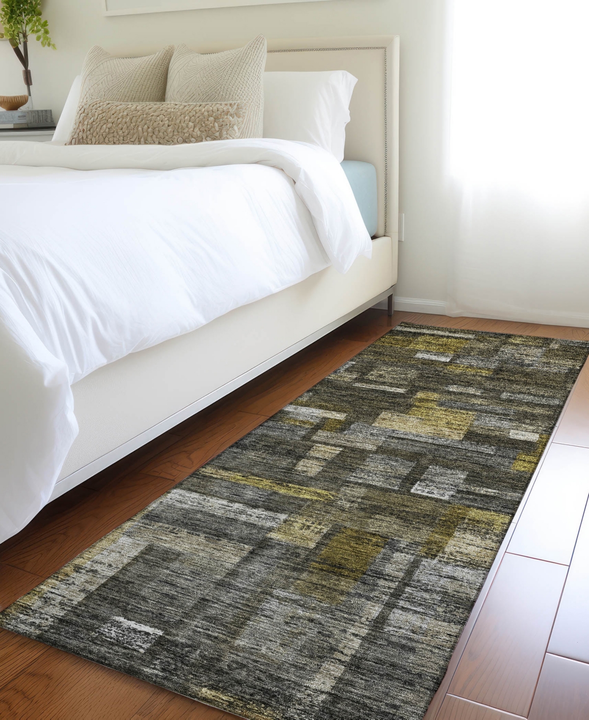 Addison Chantille Machine Washable Acn1090 2'3"x7'6" Runner Area Rug In Charcoal