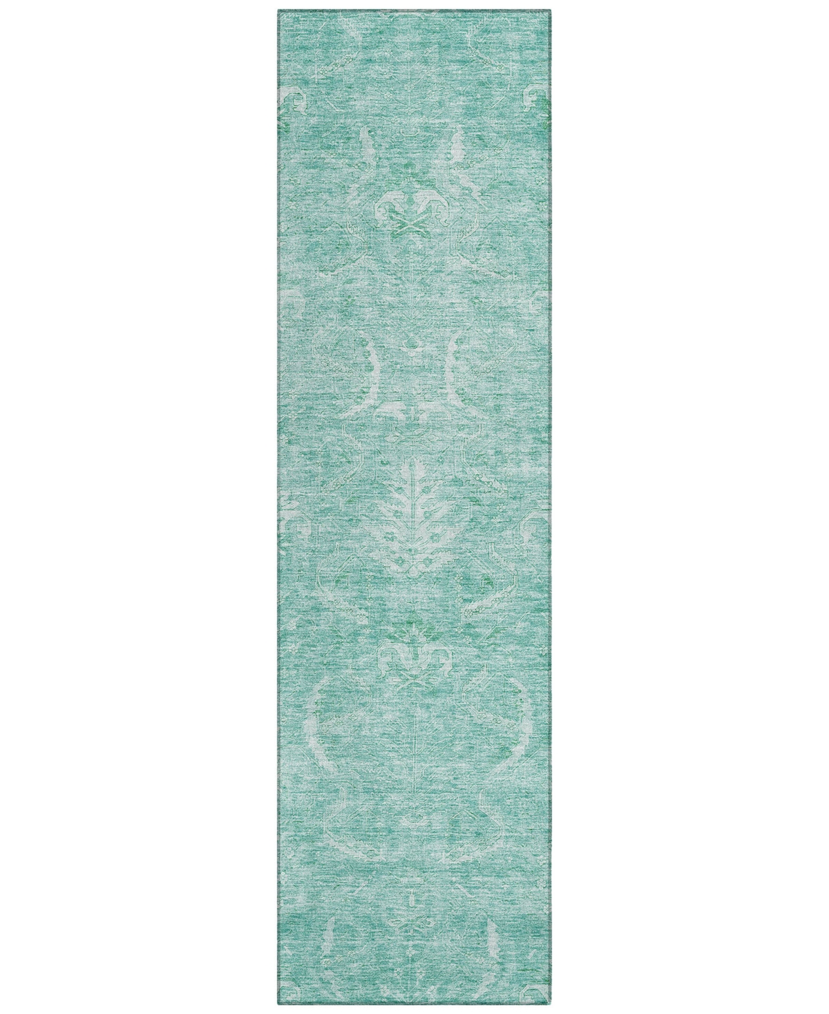 Addison Chantille Machine Washable Acn1083 2'3"x7'6" Runner Area Rug In Aqua