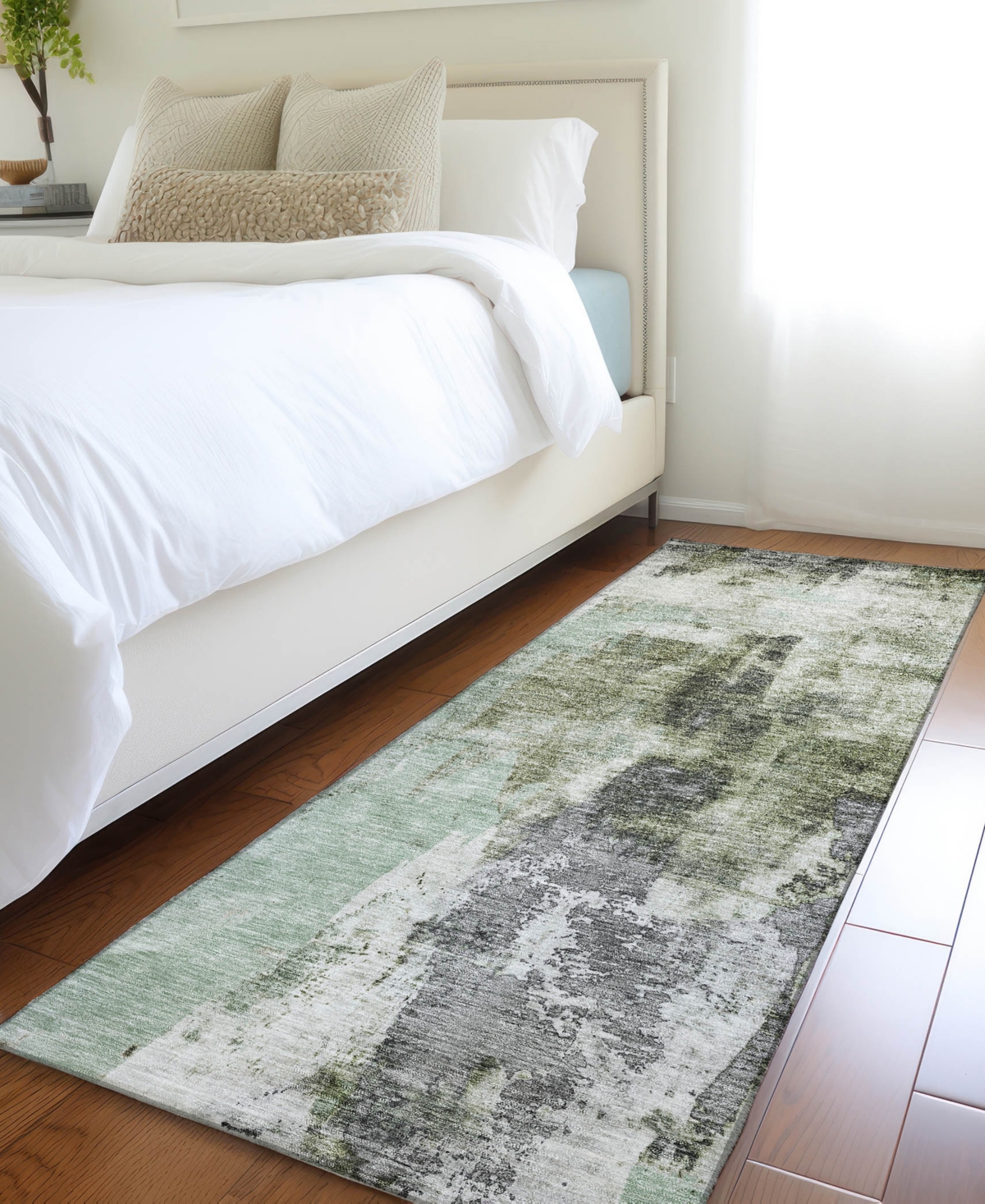 Addison Chantille Machine Washable Acn1076 2'3"x7'6" Runner Area Rug In Mint