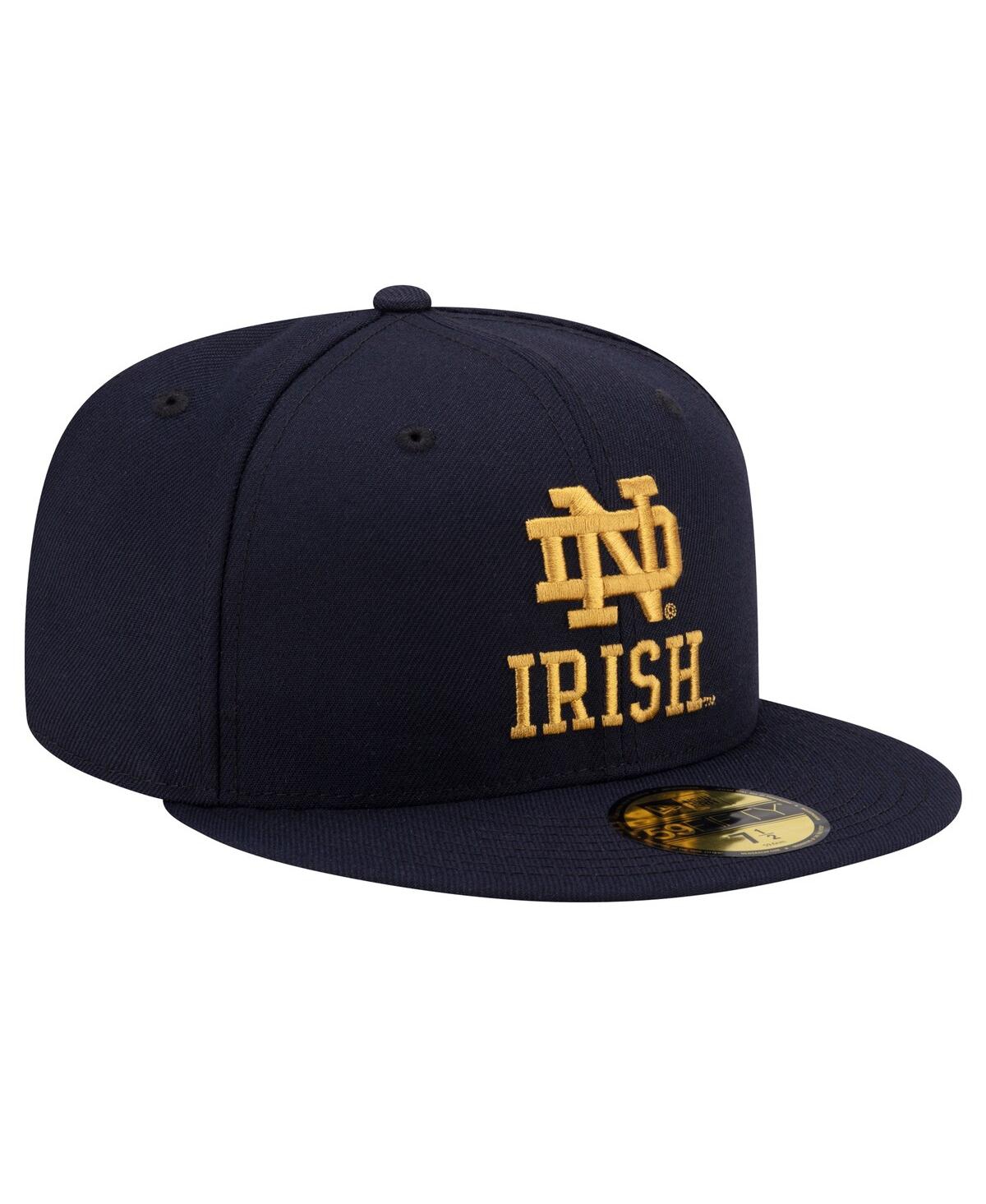 New Era Men'sNotre Dame Fighting Irish 59FIFTY Fitted Hat - Navy, Gold