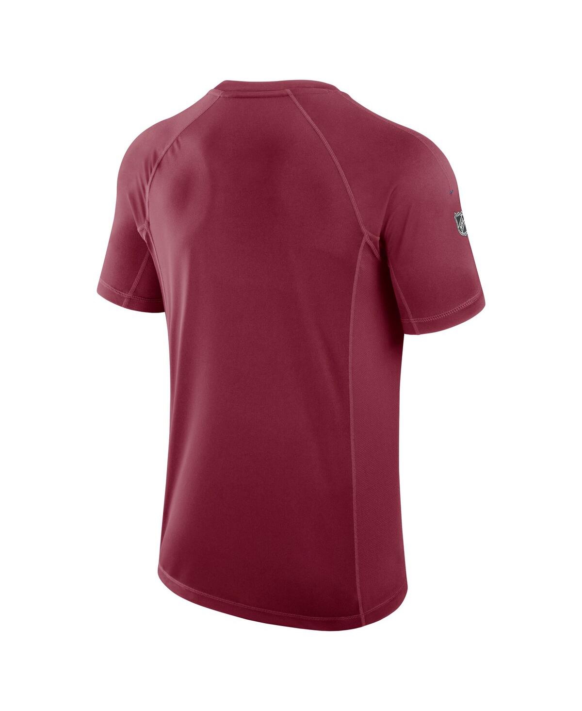Fanatics Men'sColorado Avalanche Authentic Pro Rink Tech T-Shirt - Burgundy