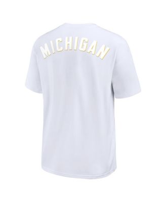Men's White Michigan Wolverines 2-Hit Statement Max90 T-Shirt