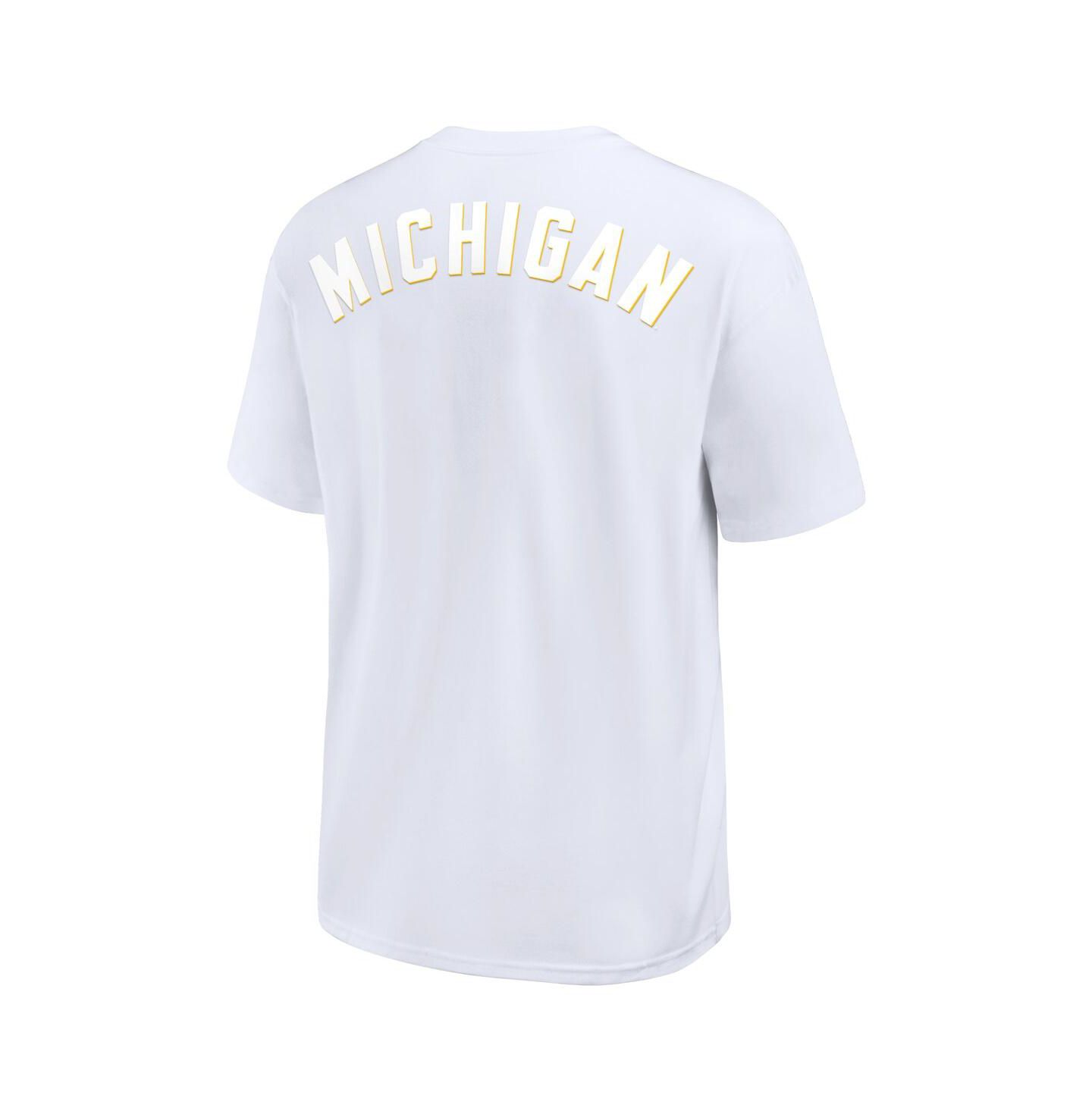 Мужская футболка Jordan White Michigan Wolverines 2-Hit Statement Max90 — фото 2