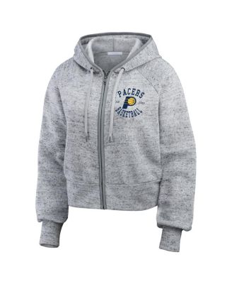 Women's Heather Gray Indiana Pacers Speckled Radiator Full-Zip Hoodie