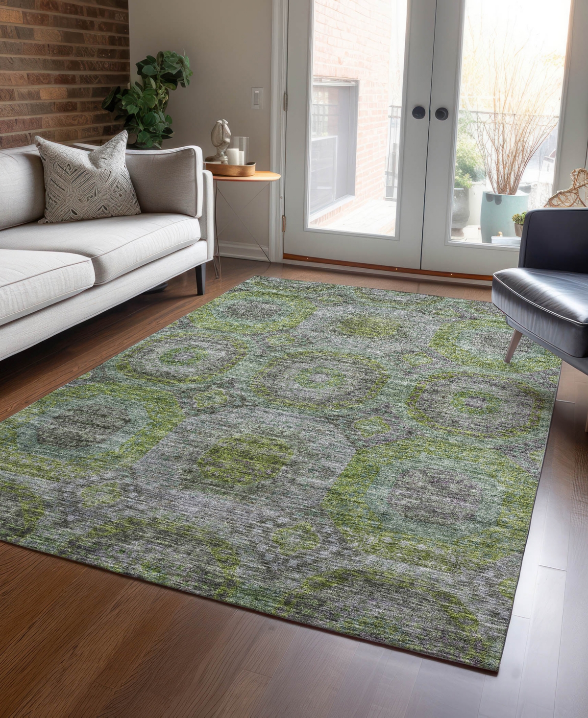 Addison Chantille Machine Washable Acn1221 8'x10' Area Rug In Olive