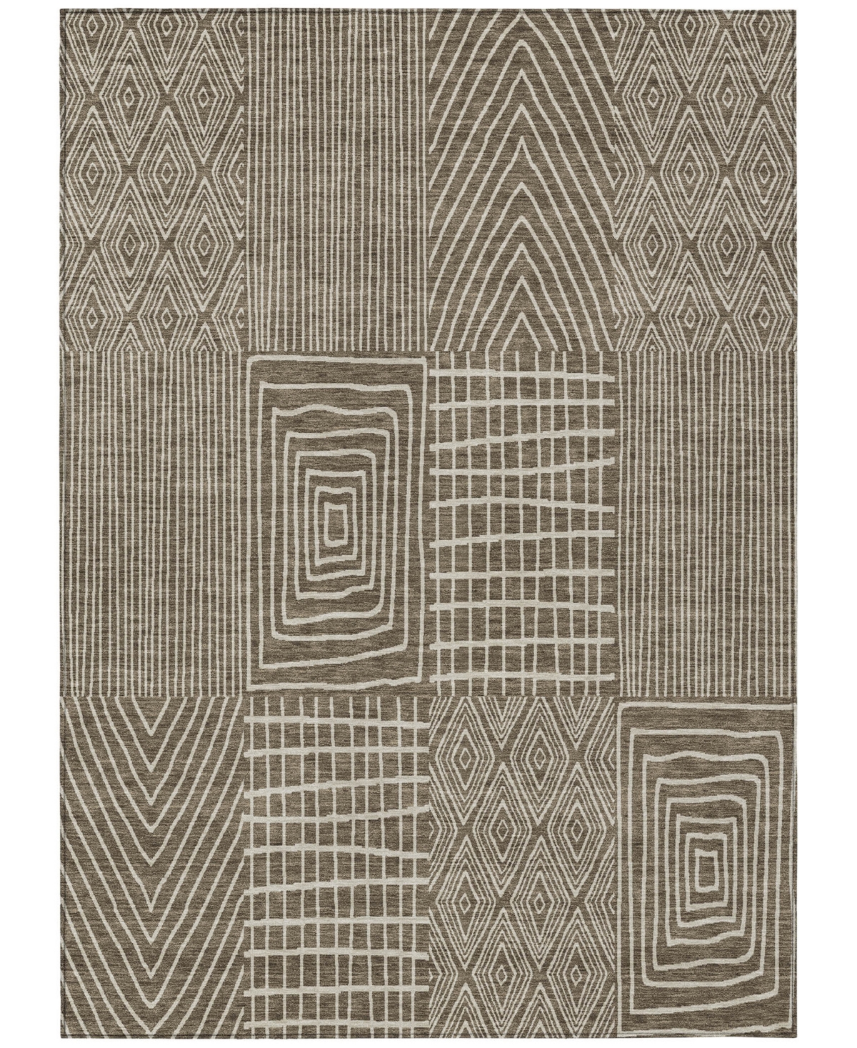 Addison Chantille Machine Washable Acn990 9'x12' Area Rug In Brown