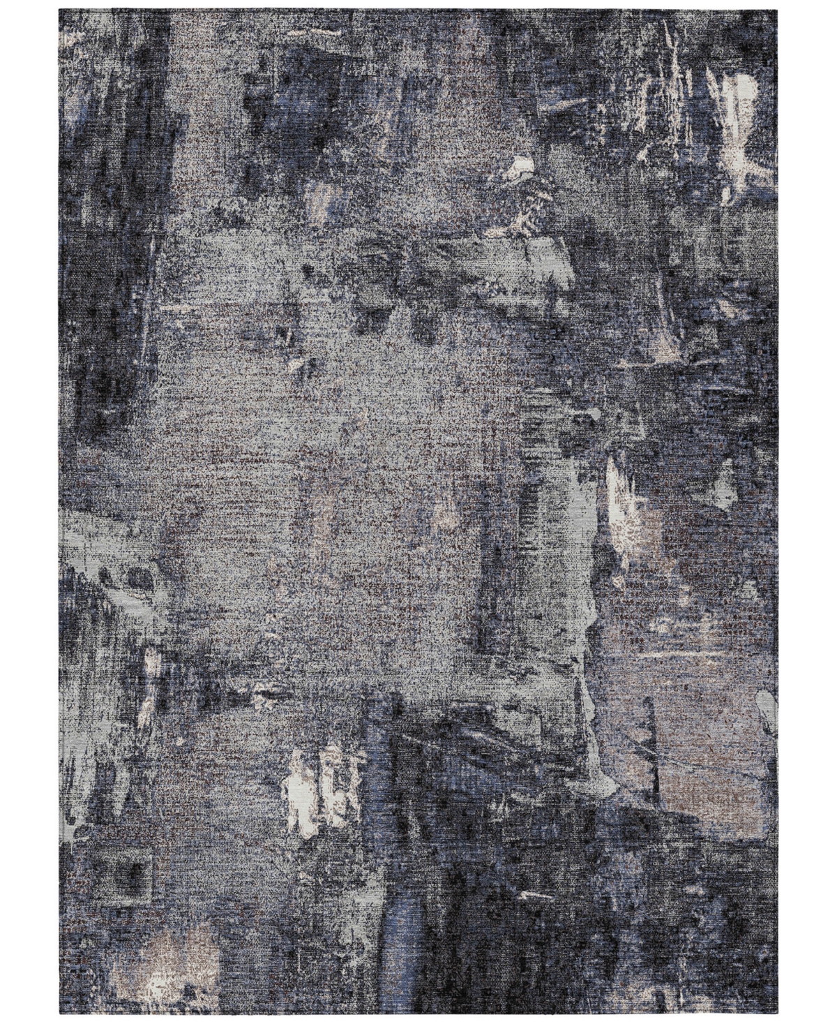 Addison Chantille Machine Washable Acn989 5'x7'6" Area Rug In Charcoal