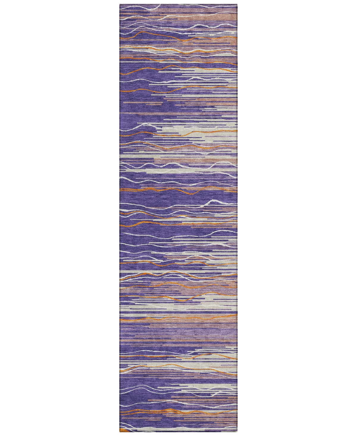 Shop Addison Chantille Machine Washable Acn996 2'3"x7'6" Runner Area Rug In Purple