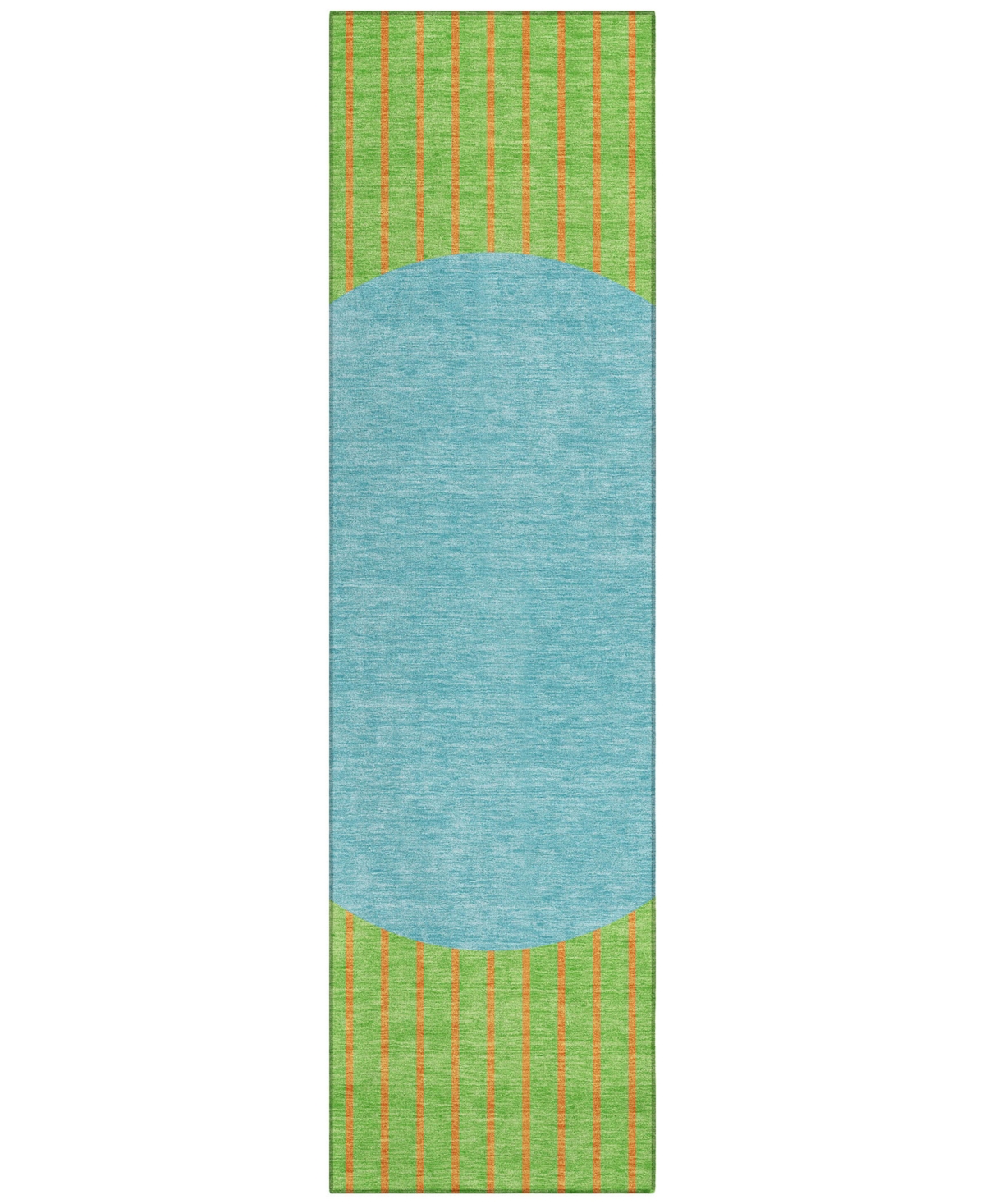 Addison Chantille Machine Washable Acn994 2'3"x7'6" Runner Area Rug In Lime