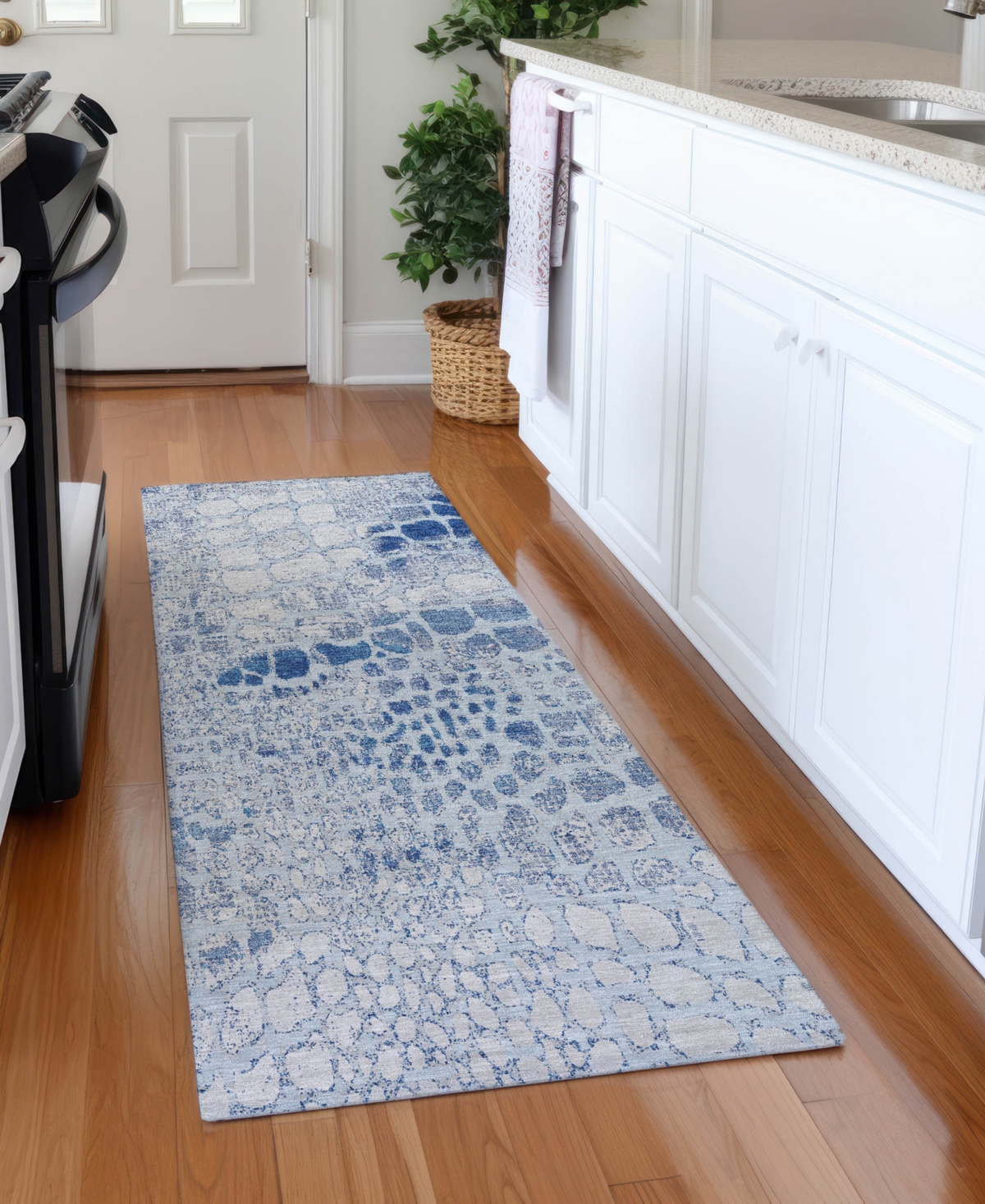Addison Chantille Machine Washable Acn988 2'3"x7'6" Runner Area Rug In Mist