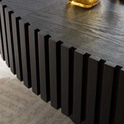 Ellipse Coffee Table with Sturdy Pedestal