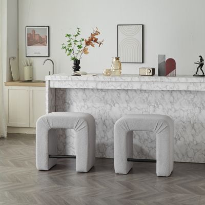 24'' Boucle stool Set of 2,Dining Chairs for Home Kitchen Island