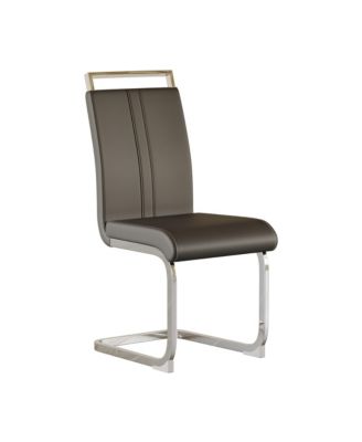 Set of 4 Faux Leather High Back Upholstered  Dining Chairs