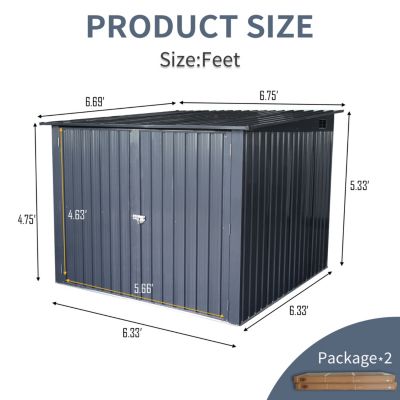 Outdoor Steel Bike Shed (Black